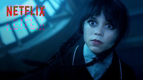 Jenna Ortega as Wednesday Addams. 