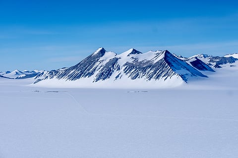 This handout picture, released on August 20, 2025, by the University of Santiago USACH, shows a view of Antarctica during a study led by a team of Chilean scientists of the University of Santiago with researchers from the Netherlands and Germany, to determine the presence of heavy metals in Antarctica due to the increase in tourism in the area. Antarctica is showing increasing signs of the polluting impact of tourism and scientific activities, according to a study published on Wednesday in the journal Nature Sustainability. In the visited areas of the Antarctic Peninsula, heavy metal pollutants have been detected in quantities ten times higher than 40 years ago.
