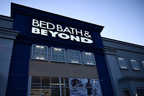 Signage is displayed outside a permanently closed Bed Bath & Beyond retail store in Hawthorne, California, on May 1, 2023. - The home goods chain filed voluntary petitions for relief on April 23, 2023 under Chapter 11 at the United States Bankruptcy Court for the District of New Jersey, a court filing showed.