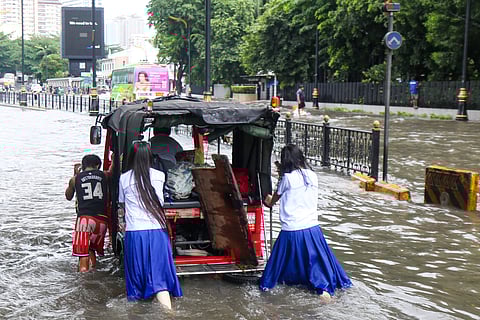 Where is the outrage? This is the Philippines in the eyes of many, struggling through floods, if not traffic. In the capital city, motor vehicles and stranded passengers wade through flooded streets after some rains on Friday, 22 August. With characteristic humor, Filipinos manage to laugh at discomforts as shown in these photos, even as revelations continue to be made on anomalous flood control projects by the Department of Public Works and Highways, its contractors, with alleged imprimatur from some local and national leaders.