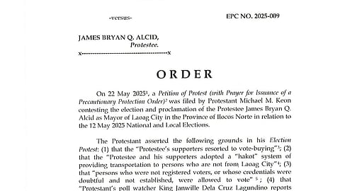Comelec dismisses Keon’s election protest against Alcid