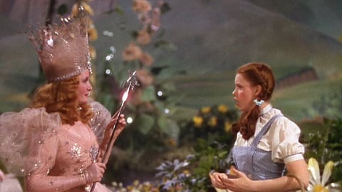 Glinda and Dorothy. 