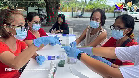 25 farmers from the Balaybay Farmers Association underwent hands-on training on Soil Analysis at the Soils Laboratory in this town on August 20, 2025.
