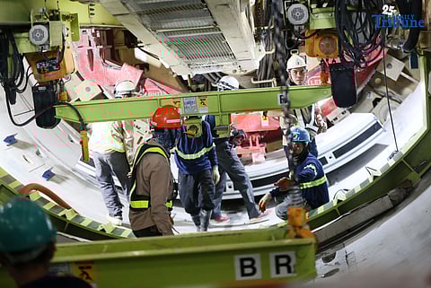 The 2,871.6-meter tunnel of the Metro Manila Subway Project at Camp Aguinaldo Station, Quezon City, is now 244.85 meters in progress as of Thursday, 28 August 2025.
