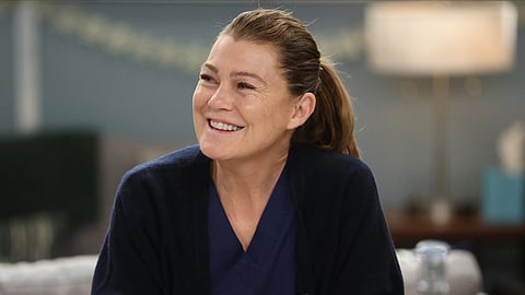 Ellen Pompeo as Meredith Grey. 