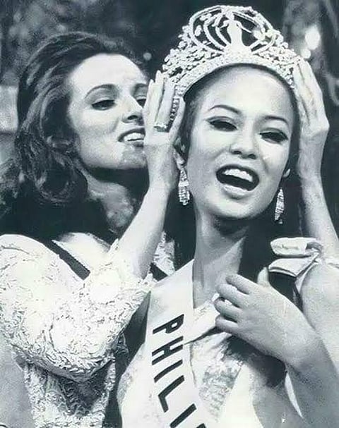 Gloria Diaz 1969 Miss Universe Crowning Moment 