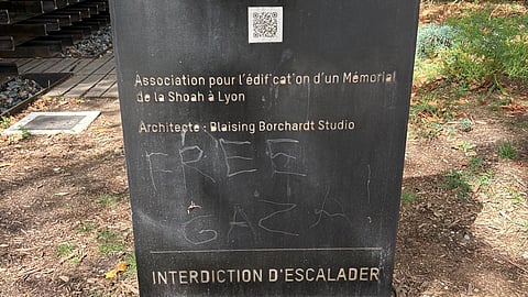 French Holocaust memorial defaced with 'Free Gaza'