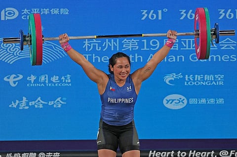 Olympic champion Hidilyn Diaz gauges her worthiness when she competes in the Thailand SEA Games this December. 