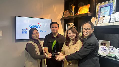 Zay Arguelles, associate editor, Digital Digest; Oliver Victor Amoroso, senior vice president and head, GMA Integrated News, Regional TV and Synergy; Bernice Sibucao, senior manager and deputy head, DigiLab; and Lala Lacsina, assistant manager, DigiLab.