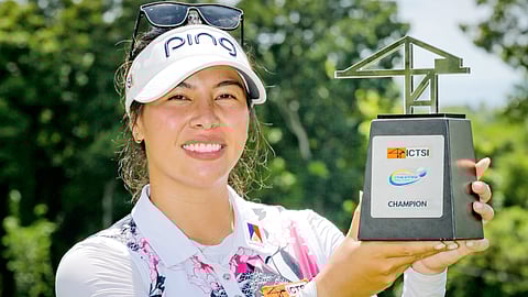 PAULINE del Rosario completes a stunning comeback from six shots down to win the ICTSI Bacolod Golf Challenge on Thursday at the Bacolod Golf and Country Club.