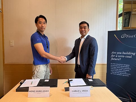 Taiwan Fructose (Philippines) has tapped FGEN to power its manufacturing facility in Batangas with geothermal energy. The supply agreement was signed by Taiwan Fructose Philippines Manager Meng Hung-Hsieh and First Gen Chief Customer Engagement Officer Carlo Vega.