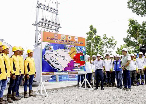 Marcos switches on 17.8-MW Siquijor plants to stabilize island power