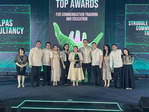 (From L-R) IABC Fellow Ritzi Villarico Ronquillo; ALPAS Consultancy Senior Government Relations Officer, Rafael Lipat; Creative Lead, Alfred Pangan; Digital Deputy Lead, Jannah Junatas; Policy and Advocacy Lead, Czieloh Villajin; Co-Founder and CEO, Marzie Marzan; Co-Founder and CSO, Carlo Escalada; Managing Director, Patrick Duran; Analytics Lead, Tessa Timbol; Corporate Development Manager, Renz Michael Lalic; and Public Relations Officer, Erica Figueroa.