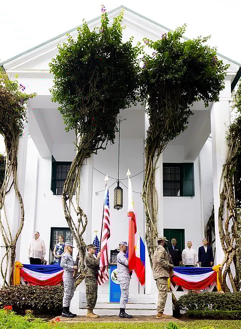 Presentation of colors by Philippine Military Academy and United States service members.
