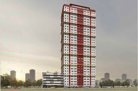 Vertical means more homes An artist’s rendering of the Makabagong San Juan Pambansang Pabahay Phase 1, the tallest vertical housing project under the Expanded Pambansang Pabahay para sa Pilipino (4PH) Program which will rise 34 stories and provide homes for more than 1,000 families.