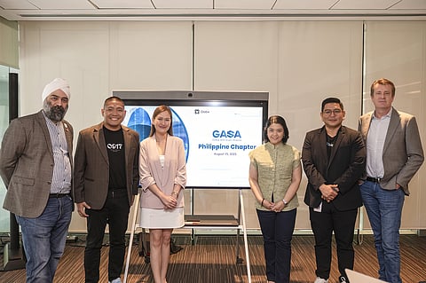 Globe has recently accepted chairmanship of the Global Anti-Scam Alliance Philippine chapter, with Gogolook and Meta serving as vice chairs. Partners in the alliance included (from left) GASA Southeast Asia advisor Rajeshpal Singh, AI and privacy governance senior director Derick Adil, Globe chief privacy officer and vice president for the policy office of the Artificial Intelligence Group and the Information Security and Data Privacy Group Irish Salandanan-Almeida, Gogolook country general manager Mel Migrino, Meta  public policy manager Genixon David and GSMA head of APAC Julian Gorman.
