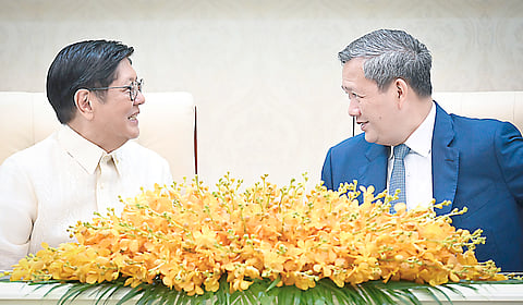 PRESIDENT Ferdinand ‘Bongbong’ Marcos Jr. meets with Cambodian Prime Minister Hun Manet at the Peace Palace in Phnom Penh for a bilateral discussion on strengthening economic and security ties on 8 September 2025.