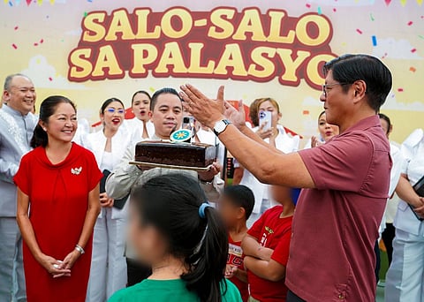 Well-wishers all Joined by First Lady Liza Araneta-Marcos (left), President Ferdinand R. Marcos Jr. extinguishes a candle before warmly mingling with supporters who had journeyed from across Metro Manila and even the Ilocos Region to personally offer their birthday greetings.