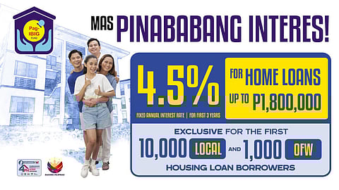 Pag-IBIG Fund unveils 4.5% housing loan rate for Filipinos