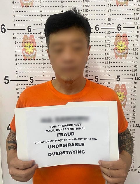 CROSS-BORDER CAPTURE | South Korean fugitive Ha Sangmoo, arrested in Pampanga on September 12, 2023, following an Interpol Red Notice for his alleged role in a ₱200 million investment scam. Philippine authorities collaborated with South Korea to apprehend the 48-year-old, now awaiting deportation. | Franco Regala