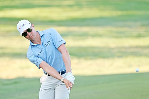 Ben Griffin shoots his way to a two-under 70 to stay on top of the leaderboard in the PGA Procore Championship in Napa, California.