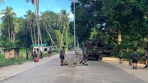 Soldiers of the 21st Infantry Battalion, together with our CAFGU, the local barangay governments, and the hardworking residents, conduct cleanup drive operations in barangays of Panglima Estino and Panamao.