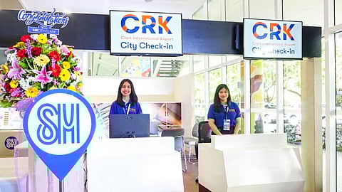 City Check-in station at SM City Clark, Pampanga, where travelers can complete web check-in before heading to the airport — reducing stress and saving valuable time.