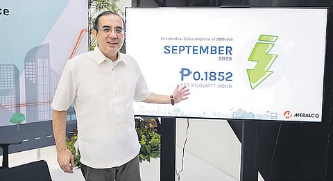 Good news for consumers. Meralco vice president and head of Corporate Communications Joe R. Zaldarriaga announces the electricity rate reduction for September, which is expected to benefit the distribution utility’s customers.