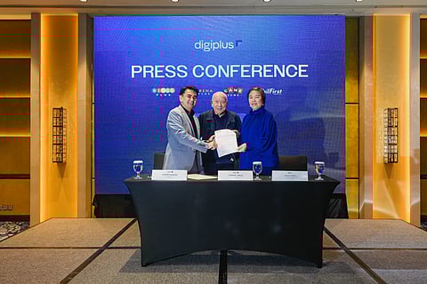 (From left) Jasper Vicencio (President, AB Leisure Exponent, Inc.); Eusebio Tanco (Chairman, DigiPlus Interactive Corp.); Ana Evasco (Chief Operations Officer, PhilFirst)
