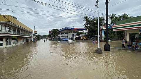 Continuous rain due to tropical depressions Mirasol and Nando have submerged the town of Licab, Nueva Ecija in floodwater on the morning of September 18, 2025.