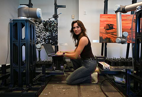 Montreal artist Audrey-Eve Goulet’s work explored through an AI-assisted robotic painting project.