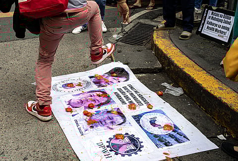 Healthcare workers protest flood control corruption