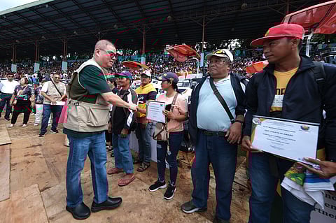 AGRICULTURE Secretary Francisco Tiu Laurel Jr. (left) leads the turnover of farm and fishery equipment in Pagadian City, Zamboanga del Sur, as part of the Department of Agriculture’s P1.27-billion assistance package to farmers and fisherfolk in Region IX.