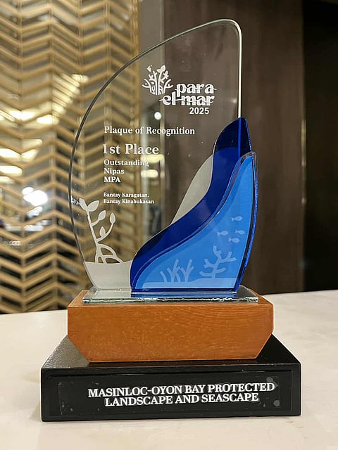 The Masinloc and Oyon Bay Protected Landscape and Seascape (MOBPLS) in Zambales has won first place at the the prestigious Para El MAR 2025 Awards held in Iloilo City on September 18, 2025.