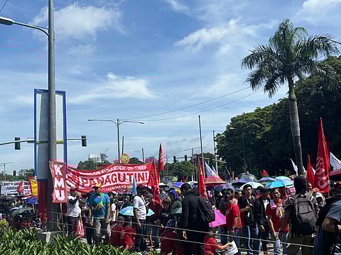 A sea of protesters march towards Rizal Park on 21 September 
