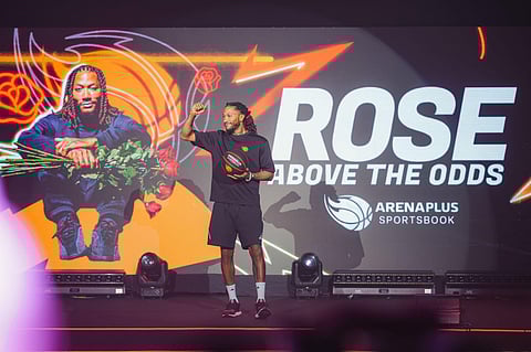 NBA’s youngest MVP, Derrick Rose, graced the stage during the announcement event of his endorsement campaign, “Rose Above the Odds,” with ArenaPlus.