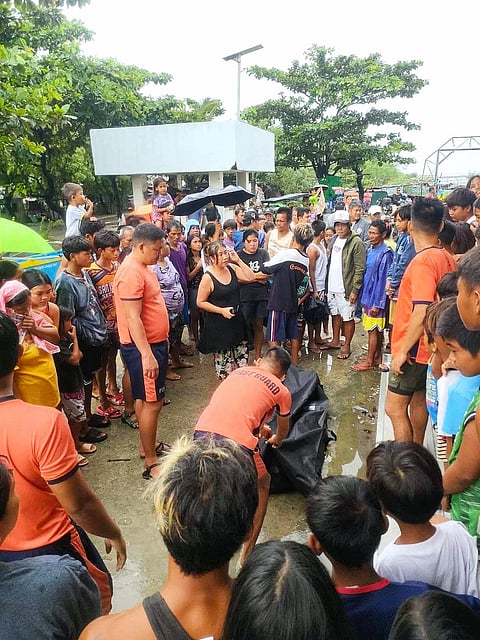 The body of a 67-year old man who was believed to have fallen into the river on September 22, 2025 was found the next day along the shoreline if Barangay Sta. Rita, Agoo, La Union. | Aldwin Quitasol. Photo Courtesy of Coast Guard North Western Luzon.