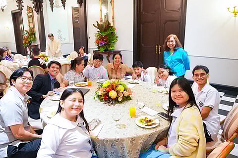 First Lady Liza Araneta-Marcos poses with supporters after being named honorary chairperson of the board of the Sergia Esguerra Memorial Foundation Inc. — Philippine Institute for the Deaf.