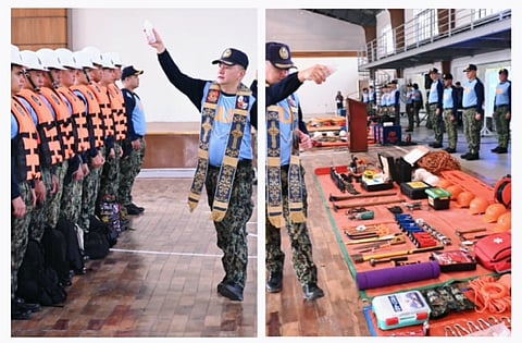 OPONG READY | PRO3 conducts region-wide inspection of disaster response equipment, including rescue boats, communication gear, and emergency supplies, ensuring readiness for Typhoon Opong.|Franco Regala