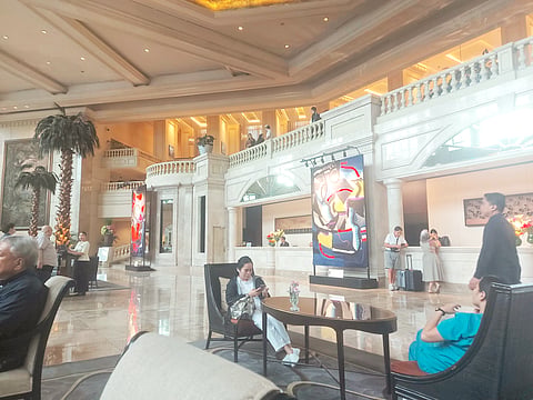 Federico Aguilar Alcuaz’s tapestries are on display at the Manila Pen’s The Lobby until the end of the month.