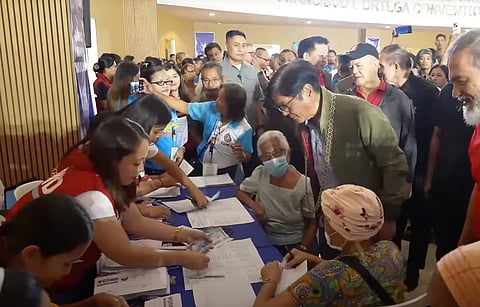President Ferdinand Marcos Jr. leads the distribution of emergency cash transfer (ECT) to over 1,600 households who were affected by Typhoon Emong in La Union in July.