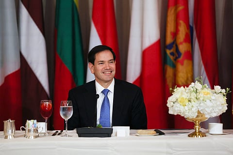 US SECRETARY of State Marco Rubio attends a Transatlantic Dinner at the Lotte Palace Hotel in New York City on September 24, 2025, on the sidelines of the United Nations General Assembly.