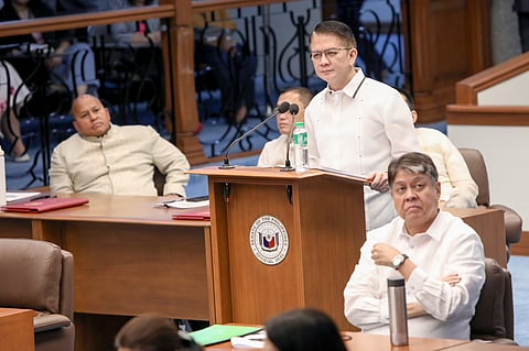SENATOR Francis "Chiz" Escudero delivers his manifestation at the plenary session on Monday, 29 September.