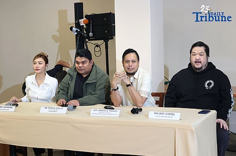 Cybercrime Investigation and Coordinating Center (CICC) chief Undersecretary Renato Paraiso and Digital Pinoys national campaigner Ronald Gustilo, with social media influencers Sachzna Laparan and Bigboy Cheng, urge other influencers promoting illegal online gambling to stop or face takedown and estafa charges during a press conference in Quezon City. They also presented a new list of online personalities endorsing gambling platforms recommended for deplatforming.