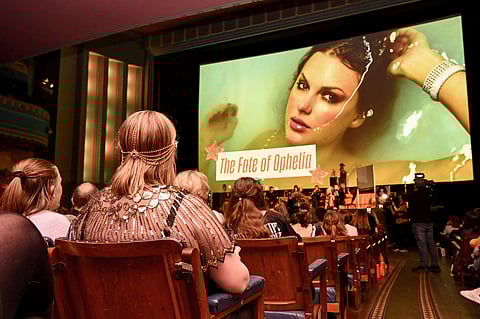 TAYLOR Swift fans listen to a song during a listening event for her new album ‘The Life of a Showgirl’ at the Astor Theatre in Melbourne, Australia on 3 October 2025. 