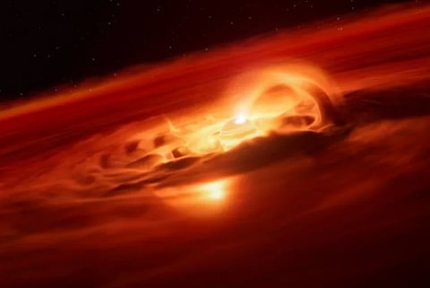 ‘Rogue’ planet guzzling matter like a star