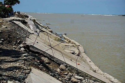 Collapsed flood control project in Laoag blasted