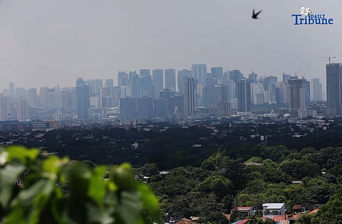 (October 06 2025)  Metro Manila tall buildings covered with haze were seen from Antipolo  on Monday October 6 2025. On 6 October 2025, the Global Observance of World Habitat Day will be linked to urban crisis response. The theme focuses on addressing multiple crises affecting urban areas - including climate and conflicts - that are contributing to inequality, and promotes existing tools and approaches to effective crisis response. Photo/Analy Labor
