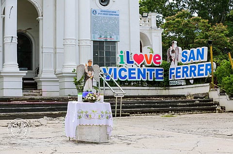 The damaged Archdiocesan Shrine of San Vicente Ferrer in Bogo City.