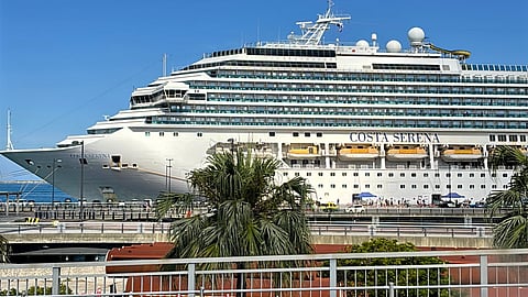 THE 114,500-ton Costa Serena, chartered by Filipino entrepreneur Jake Mendoza, marks its fourth voyage home-ported in Manila.